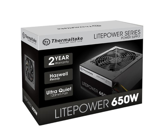 THERMALTAKE Litepower II Black 650W (Active PFC, 2xPEG, 120mm, Single Rail) - 402018 - zdjęcie 5